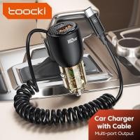 ราคา Toocki ที่ชาร์จโทรศัพท์ในรถแบบ USB 110วัตต์ชาร์จเร็ว4 0ทรานสทาร์เน็ตชนิด C พร้อมสาย Type C สำหรับ Xiaomi iPhone Samsung S2 (21170879831)