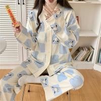 ราคา 2023สไตล์ใหม่ชุดนอนผู้หญิงฤดูใบไม้ผลิและฤดูใบไม้ร่วงปาชาหมาสไตล์ชาแนลแขนยาวชุดสองชิ้นน่ารักเสื้อคาร์ดิแกนชุดอยู่บ้าน (20416999651)