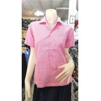 ราคา เสื้อสาธารณสุข สีชมพู แบบไม่ปักตรา คอกลม คอปก คอบัว เสื้ออนามัย เสื้อสาธารณสุขผู้หญิง เสื้อกาวน์ (4690934251)