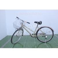 ราคา จักรยานแม่บ้านญี่ปุ่น ล้อ 26 นิ้ว ไม่มีเกียร์ อลูมิเนียม สีครีม จักรยานมือสอง (14048320312)