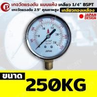 ราคา Pressure Gauge เกจวัดแรงดัน หน้าปัด 2 5 นิ้ว เกลียว 1 4 BSPT แบบแห้ง (19873417321)
