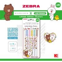 ราคา ครบชุด 5 ด้าม ZEBRA MILDLINER แบบ 2 หัว Line Friend 2020 Limited Edition (2101068148)