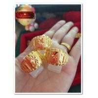 ราคา ใหม่ แหวนชุบทองแท้ 24 K แหวนสลักดาวลายขั้นเนื้อเกลี้ยงขัดเงา วงใหญ่ นน 1 บาท (417662659)