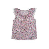 ราคา Chelsee เสื้อเชิ้ตคอกลม ติดกระดุม เด็กผู้หญิง รุ่น 237933 ชายคอประดับลูกไม้ แขนกุด ลายดอกไม้ ผ้า 100 Cotton อายุ 2 10ปี เสื้อผ้าแฟชั่นเด็กโต (20318265151)