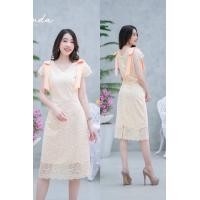 ราคา Dressลูกไม้สวย แต่งโบว์ไหล่ น่ารักมากๆ ใส่ได้ทุกเทศกาล ติดซิปยาวหลัง น่ารักมากๆๆเลยจ้า 6สี ขาว ชมพู กรม ครีม ดำ ฟ้า ขนาด รอบอก 32 38 รอบเอว 26 32 สะโพก 38 40 ความยาวชุด 42 นางแบบสูง160 cm (16170964721