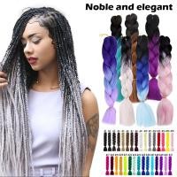 ราคา ฟรี ผมเปีย100G ถักเปียปมใหญ่แบบ Kanekalon โครเชต์เปียผมปลอมสำหรับต่อผม Braids ที่ต่อขนปลอม (10914971371)