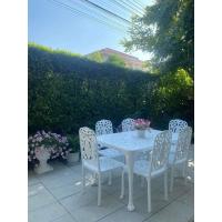 ราคา ชุดสนาม อัลลอยด์ 6 ที่นั่ง ตกแต่งบ้านสวนอังกฤษ เฟอร์นิเจอร์สนาม เฟอร์นิเจอร์กลางแจ้ง ชุดโต๊ะกาแฟ โต๊ะทานอาหาร ไม่ขึ้นสนิม (8984419015)