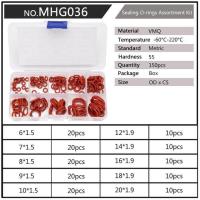 ราคา PCP VMQ Sealing Silicone O rings CS 1mm 1 5mm 1 9mm 2 4mm 3 1mm OD 6mm 35mm Red Gasket Replacements 150 225pcs S10 (17366450453)