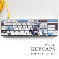 ราคา Genshin Impact NAHIDA NILOU Pbt Material Keycaps Set for ANSI 61 87 104 108 keys Mechanical Keyboard Oem Profile Only KeyCaps (18135262247)