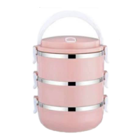 ราคา ปิ่นโตสแตนเลส ปิ่นโตใส่อาหารสไตล์ญี่ปุ่น ปิ่นโต ปิ่นโตใส่อาหาร 2 3ชั้น สแตนเลส 304 ฝามีวงแหวนซิลิโคน สามารถเก็บอุณหภูมิได้ 3 4 ชั่วโมง (19870403699)