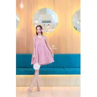 ราคา GANNIESHOP พร้อมส่ง dress S M เดรส เดรสสั้น เดรสสีชมพู เดรสสีแดง เดสสายเดี่ยว เดรสลายดอกไม้ เว้าไหล่ เนื้อผ้าหนาปักกลีบดอกกุหลาบ 3D น่ารักมาก เดรสออกงาน ชุดออกงาน ชุดใส่ไปงานแต่ง ใส่ไปทะเล ไปเที่ยว ไป