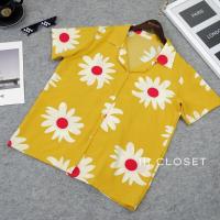 ราคา เสื้อฮาวาย lll Freesize lll IT019 1 เสื้อแขนสั้น ปกฮาวาย ลายดอกเดซี่ รุ่นคลาสสิค ฮิตตลอดกาล เนื้อผ้าไหมอิตาลีอย่างดี (18455233264)
