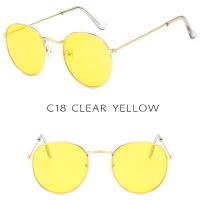 ราคา แว่นกันแดด UV400 กรอบแว่นโลหะสีทองรูปหยดน้ำ เลนส์ สี ดำ สีเหลือง สีชมพู สีเขียว ใส่สวยทุกรูปหน้า แถมซองแว่น (14291116946)