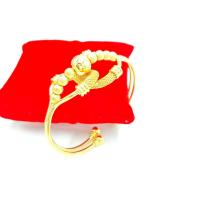 ราคา กำไลขือมือ กำไลทอง ลายซีฟอง ถักหัวกลมเกลี้ยง กำไลเกลี้ยง ปรับระดับได้ สินค้าขายดีพร้อมส่ง ชุบเศษทองเยาวราช ชุบทอง 24K งานฝีมือจากช่างเยาวราช (762098506)