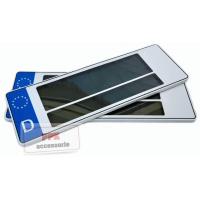 ราคา กรอบป้ายทะเบียนรถยนต์ กันน้ำสีขาว คาดลายต่างๆ กรอบแผ่นป้ายทะเบียนกันน้ำ แบบยาวยาว ชุด2ชิ้น หน้าท้ายรถ (4134736822)