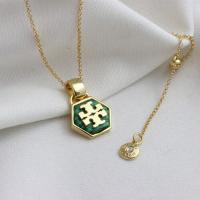 ราคา Tory Burch ใหม่ยุโรปและอเมริกาแฟชั่นสร้อยคอธรรมชาติแม่เทอร์ควอยซ์แสงหรูหราเนื้อละเอียดหกเหลี่ยมจี้ร้อยชุด (17110275546)