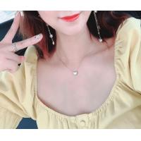 ราคา สร้อยคอแฟชั่น สร้อยคอใบโคลเวอร์ หัวใจ สร้อยคอหญิง (5966248955)