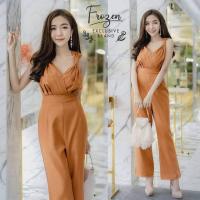 ราคา จั้มสูทแขนกุด ขายาว ทรงไขว้หน้า วีหลัง จั้มเป็นงานเนื้อผ้าซาร่าทั้งตัวค่ะ มีซิปหลัง (19726153875)