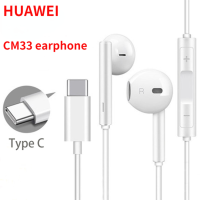 ราคา หูฟัง CM33ใหม่2023ของแท้100 หูฟังอินเอียร์ชนิด C USB ดั้งเดิมสำหรับ HUAWEI Mate 10 20 Pro P10 20 30 Note 10 (18218136267)