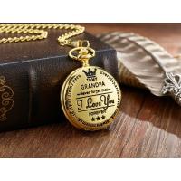 ราคา TO MY SON Husband GRANDPA แกะสลักนาฬิกาพกควอทซ์วินเทจจี้นาฬิกาพ็อกเก็ตวินเทจ (19301678719)