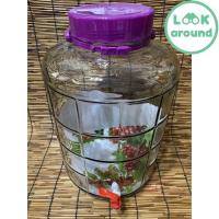 ราคา โหลแก้ว มีก๊อกฝาม่วงความจุ 20 ลิตร C 20L New Look Around (18484450190)