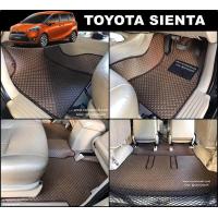ราคา พรมปูพื้นรถยนต์TOYOTA SIENTA พรมลายกระดุมสีน้ำตาล เต็มคัน 18ชิ้น (1102530022)