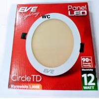ราคา โคมดาวน์ไลท์หน้ากลมLED 12 วัตต์ 6นิ้ว Daylight EVE LIGHTING 6นิ้ว รุ่น TD Panel Light 12W DL สีขาว (13776694328)