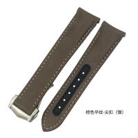 ราคา 2023 YGB curved leather watch strap suitable for Omega Speedmaster Moon Dark Side New Seamaster 300 Ocean Universe 21mm (19959272614)
