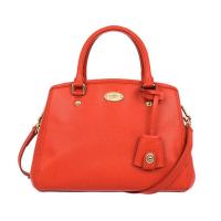 ราคา กระเป๋า Coach แท้ หนังแท้ ฟอกแบบกันรอยขีดข่วน ทรงถังยอดนิยม COACH 34835 CROSSGRAIN LEATHER MINI MARGOT BAG 34835 Cardinal สีแดงส้ม (7389783038)