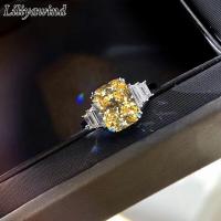 ราคา แหวนไพลิน950บุษราคัมชุบทองคำขาว Liliyawind สำหรับงานหมั้นงานแต่งงานของผู้หญิง (7823714758)