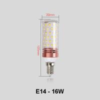 ราคา TOMAX 8W 12W 16W 20W หลอดไฟ LED E14 E27ข้าวโพดหลอดไฟ220V LED โคมระย้า40 60 84หลอดไฟ LED (18141632386)