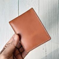 ราคา กระเป๋าสตางค์ ผู้ชาย หนังแท้ handmade Vslim Wallet Tan Brown genuine leather by Vanchada Brand (12489435825)