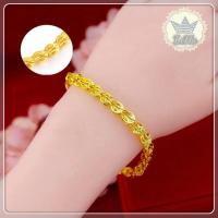 ราคา ส่งของภายใน24ชม สร้อยข้อมือทองแท้1บาท Bracelet ทองแท้หลุดจำนำ ทองปลอม ทองปลอมไม่ลอก ทอง1บาท สร้อยข้อมือทอง1กรัม ทอง ข้อมือทอง1สลึง กำไลข้อมือ gold 24k jewelry ข้อมือ1สลึงแท้ เสริมการงานโชคลาภ แบรนด์ห 