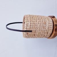 ราคา Round Straw Wicker Bag with Leather Handles กระเป๋าหวายสานทรงกลมพร้อมหูหิ้วหนัง (21159181141)
