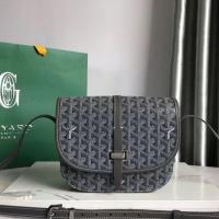 ราคา Goyard Goyard กระเป๋าอานม้า Goya กระเป๋าพาดลำตัวสะพายไหล่เส้นเดียวหัวเข็มขัดเดียว Faye Wong สไตล์เดียวกันหนังแท้พิมพ์ลายสำหรับผู้ชายและผู้หญิง (20691905271)