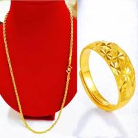 ราคา สร้อยคอ แหวน สร้อยคอทอง หนัก1บาท ยาว20นิ้ว ลายผ่าหวาย ชุบด้วยเศษทองคำแท้ ชุบเศษทองเยาวราช ชุบทอง100 งานฝีมือจากช่างเยาวราช ของขวัญเซอไพร์ แหวนทอง1สลึง แหวนปรับขนาดได้ แหวนคู่รัก แหวนแฟชั่น แหวนน่ารัก 