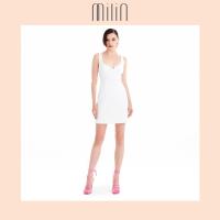 ราคา MILIN Deep scoop neckline structured bustier fitted mini dress เดรสสั้นคอเสื้อเว้าลึกเข้ารูปพอดีตัว Admiral dress (14981716555)