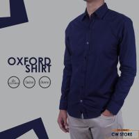 ราคา เสื้อเชิ้ต Oxford Shirt เเขนยาว สีกรม Navy (20206229877)