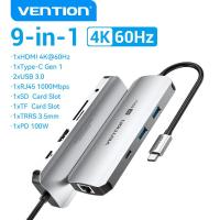 ราคา Vention ฮับ USB C ชนิด C ไปยัง USB 3 0 4K HDMI VGA PD RJ45ตัวแปลงเครือข่ายอุปกรณ์เพิ่มช่องยูเอสบีเต็มรูปแบบศูนย์กลางสำหรับ Macbook ฮับชนิด C (20525761951)