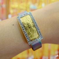 ราคา กำไลสายนาฬิกา ท้าวเวสสุรรณหน้าเพชร แผ่นทองแท้ 0 2 กรัม ทองคำแท้ 96 5 ท้าวเวสสุวรรณ ที่สุดของสายมู สวยอลัง รับทรัพย์ (18088259795)