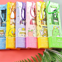 ราคา ชุดเครื่องเขียน ลายการ์ตูนน่ารัก 5ชิ้น พร้อมกล่อง ดินสอลายการ์ตูน อุปกรณ์การเรียน พกพาง่าย ของขวัญ ของแจก คละสี (15120703581)