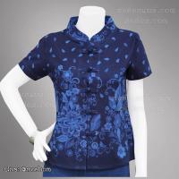 ราคา เสื้อ หม้อห้อม ม่อฮ่อมหม้อฮ่อม ลายหยดน้ำเชิงดอก สีทึบ กัดลาย คอจีนแขนสั้น เสื้อพื้นเมือง เสื้อหม้อฮ่อม เสื้อหม้อห้อม (6879016529)