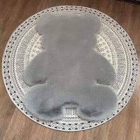 ราคา พร้อมส่ง พรมตุ๊กตาสีขาวรูปหมีน่ารัก พรมขนกระต่ายขนฟูนุ่มสุดๆ พรมปูพื้นกันลื่นสำหรับห้องนอนห้องนั่งเล่น (18024529459)