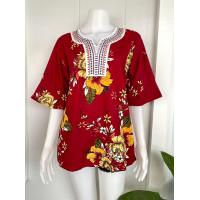 ราคา เสื้อคอวีแขนระบาย อก44 นิ้ว (19200175940)