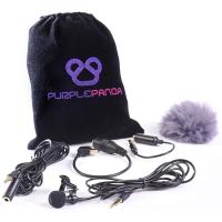 ราคา Purple Panda Lavalier Lapel Microphone Kit Clip on Omnidirectional Condenser Lav Mic Compatible with iPhone iPad GoPro DSLR Zoom Tascam Recorder Samsung Android PS4 (15288092766)