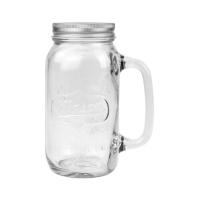 ราคา โหลแก้ว แก้วน้ำมีหูจับพร้อมฝาปิด แก้วคาเฟ่ ขนาด 650 ml (11004105850)