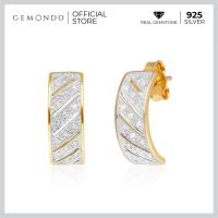 ราคา Gemondo ต่างหูเงินแท้ 925 ชุบทอง 18K ประดับเพชร Diamond ดีไซน์ฝนดาวตก (5715486028)