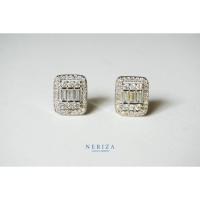 ราคา Neriza Jewelry ต่างหูเพชรประกบเกรดพรีเมี่ยม ประกายไฟเทียบเท่าเพชรแท้ จัดส่งฟรีพร้อมกล่อง NE078 (13110601973)