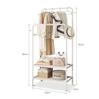 ราคา ราวแขวนเสื้อผ้า ราวแขวนผ้าบาร์คู่ ราวเเขวนผ้าเหล็ก ราวมินิมอล บาร์คู่ roat rack รับน้ำหนักได้เยอะ พร้อมชั้นวาง Cheers (20069091678)