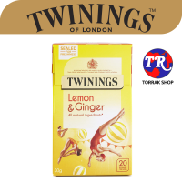 ราคา Twinings Lemon Ginger Tea ทไวนิงส์ ชาสมุนไพร เลม่อน ขิง 20ซอง 30กรัม (10075329354)